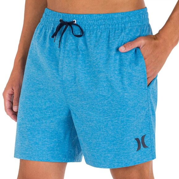 NWOT Hurley Boardshort One & Only Crossdye Volley 17" Pacific Blue M - Picture 1 of 14